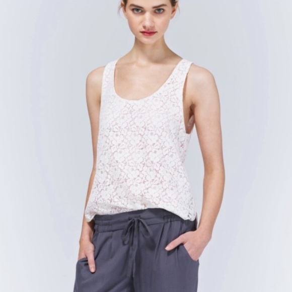 Aritzia Talula Betty Light Pink Lace Tank - Picture 1 of 7